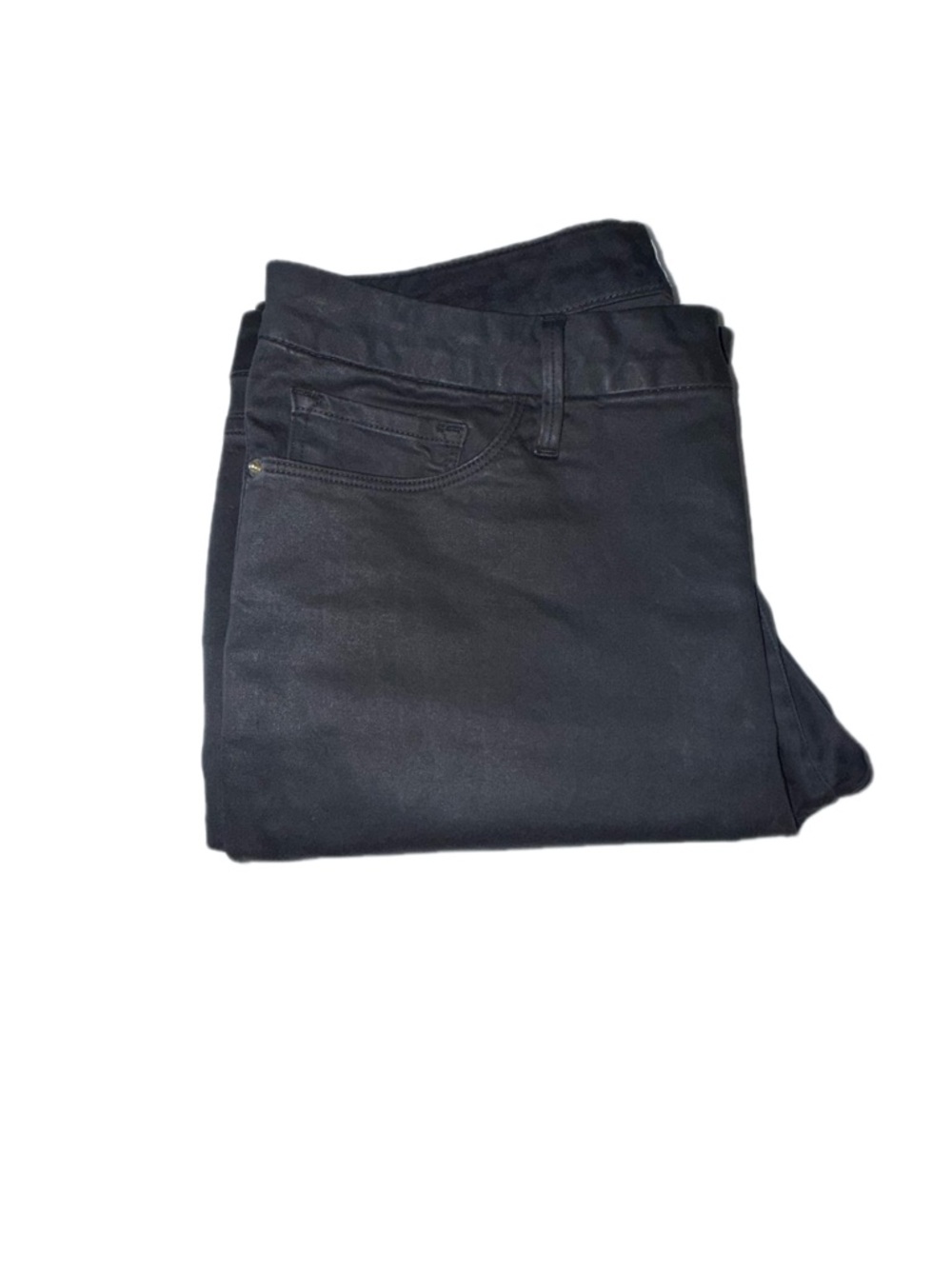FRAME Le Mini Boot Noir Coated Jeans Black High Rise Stretch Women’s 32 - Picture 4 of 11